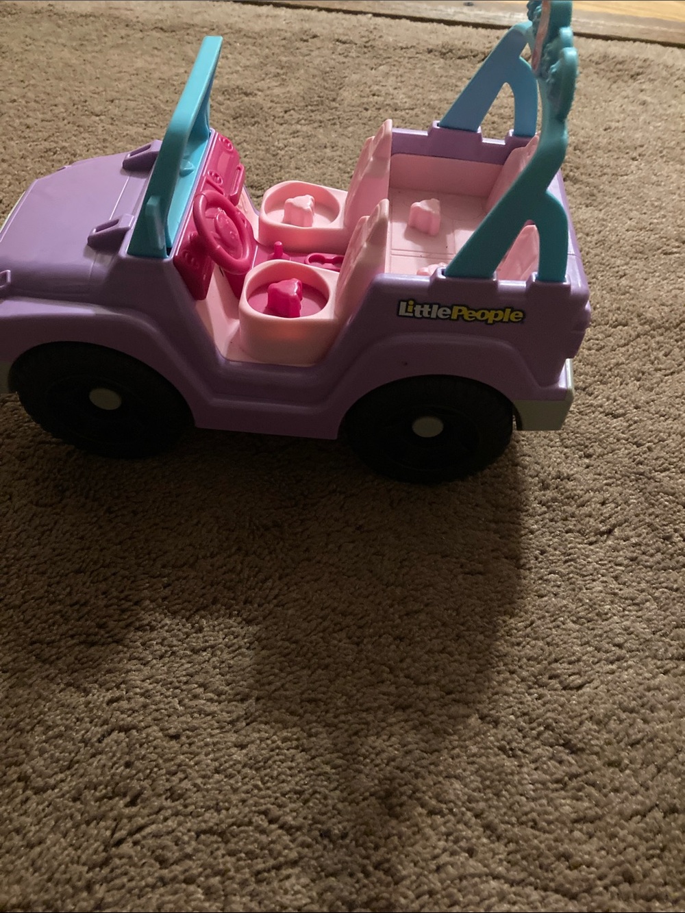 Little People Purple & Pink Toy Jeep - Kids Ride-On Play Vehicle
